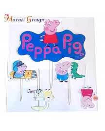 Happy Birthday Peppa Pig Cake Topper + Cupcake Topper for cake decorating