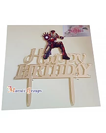 Happy Birthday Iron-man Cake Topper for cake decorating