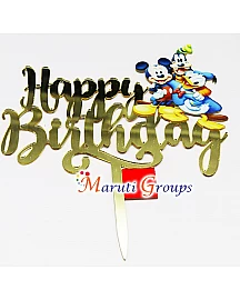 Happy Birthday Mickey Mouse & Friends Cake Topper for cake decorating