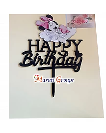 Happy Birthday - Minnie Mouse Cake Topper for cake decorating