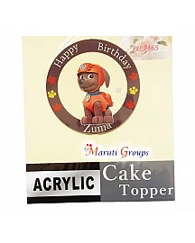 Happy Birthday Paw Patrol - Zuma Cake Topper for cake decorating