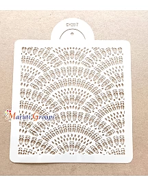 Feather Cake Stencils for Cake Decorating - CH207