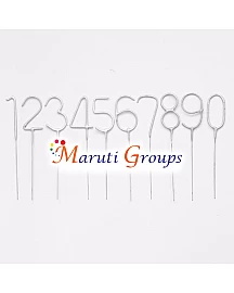 Numbers - Sparklers Candles Happy Birthday for Cake Decorating - Silver