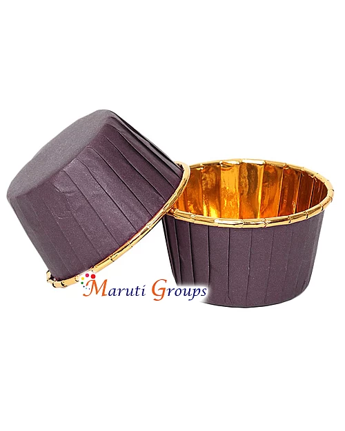 Black Cupcake Cups – 68mm x 39mm (Height), 24pcs Aluminum Foil Standard Cupcake