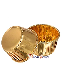 Gold Cupcake Cups – 68mm x 39mm (Height), 24pcs Aluminum Foil Standard Cupcake