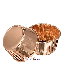 Champagne Gold Cupcake Cups – 68mm x 39mm (Height), 24pcs Aluminum Foil Standard Cupcake