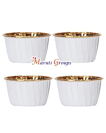 White Cupcake Cups – 68mm x 39mm (Height), 24pcs Aluminum Foil Standard Cupcake