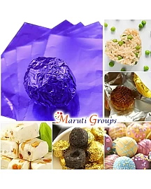 100pcs Purple Foil Candy Wrappers – 9cm x 9cm DIY Square Wrapping Papers for Chocolate & Candy Packaging