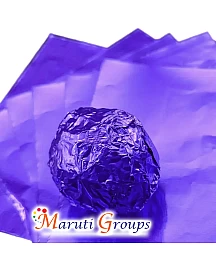 100pcs Purple Foil Candy Wrappers – 9cm x 9cm DIY Square Wrapping Papers for Chocolate & Candy Packaging