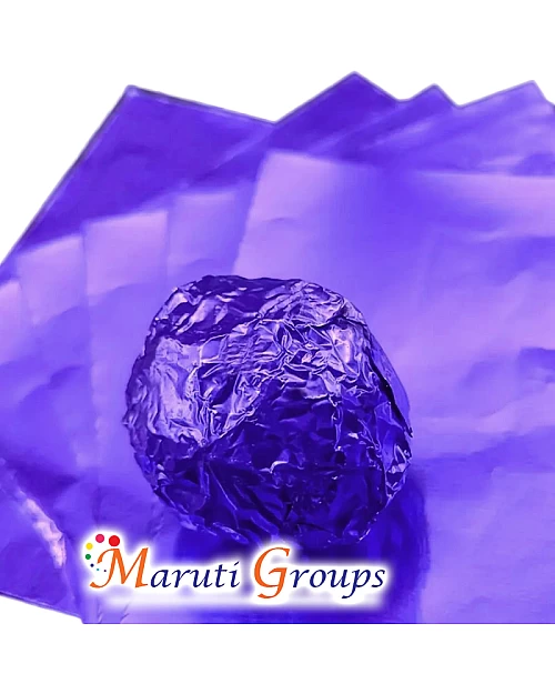 100pcs Purple Foil Candy Wrappers – 9cm x 9cm DIY Square Wrapping Papers for Chocolate & Candy Packaging