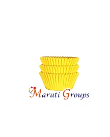 100pc Cupcake Paper / Cupcake Wrapper - Yellow, Size: 8cm / Number 8