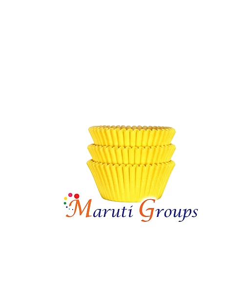 100pc Cupcake Paper / Cupcake Wrapper - Yellow, Size: 8cm / Number 8