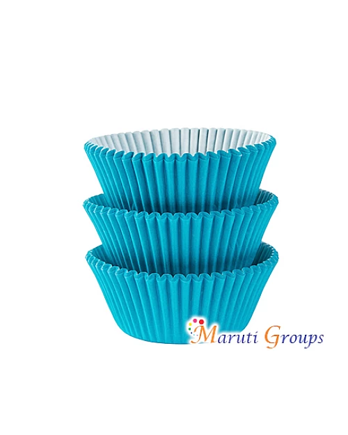 100pc Cupcake Paper / Cupcake Wrapper - Aqua Green, Size: 8cm / Number 8