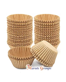 100pc Cupcake Paper / Cupcake Wrapper - Brown, Number 12