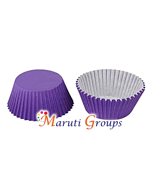 100pc Cupcake Paper / Cupcake Wrapper - Purple, Size: 8cm / Number 8