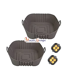 Square Silicone Air Fryer Liner - 15cm x 15cm x 4.6cm