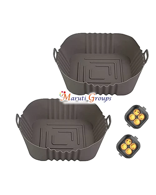 Square Silicone Air Fryer Liner - 15cm x 15cm x 4.6cm