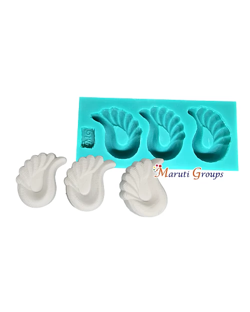 Paisley / Peacock Feather Chocolate Silicone Mould – Multi-Purpose Baking & Craft Mold (17cm x 7.4cm, Cavity 5cm x 4.4cm)