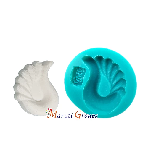 Single Paisley Peacock Silicone Mould – Chocolate, Sweet & Craft Mold (7cm x 2.1cm)