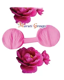2 Pair Peony Flower Flower Silicone Mould