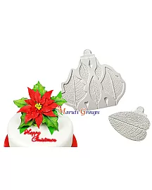 Flower Poinsettia Veiner Silicone Mould