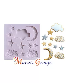 Cloud, Stars, Moon Silicone Mould