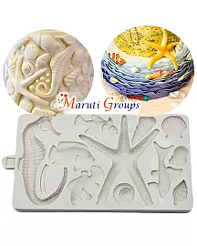 Sea Theme - Sea Horse, Starfish, Sea Shell, Fish Silicone Mould
