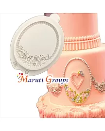 Oval Rose Flower Frame/ Oval Plaque Silicone Mold