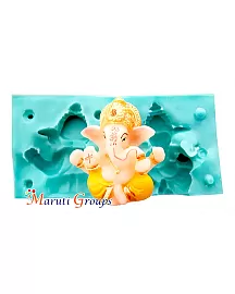 3D Ganesha Silicone Mould  - Happy Diwali Silicone Mould - Diwali / Deepavali
