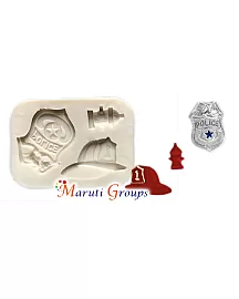 Police & Fireman Theme Silicone Mould