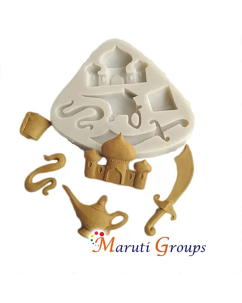  Aladdin Lamp Castle Teapot Sword  Silicone Mould