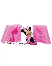 3D Minnie Mouse Silicone Mould 
