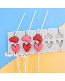 Heart Lollipop Silicone Mould