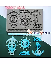 Nautical Anchor, Ship Steering, Rope Silicone Mould 