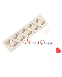 Hearts Lollipop Silicone Mould