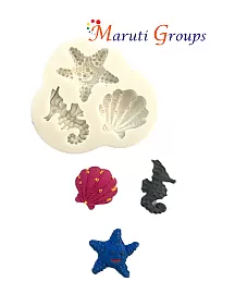 Starfish , Sea horse , Sea Shell - Sea Animals Silicone Mould