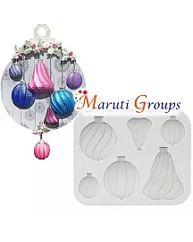 Bauble Swirl Selection Silicone Mould