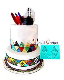 Traditional African Beads - Diamond Silicone Mould