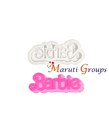 Barbie Text Silicone Mould - 1