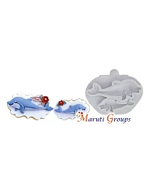 Dolphins Silicone Mould - 12.5cm x  8.5cm