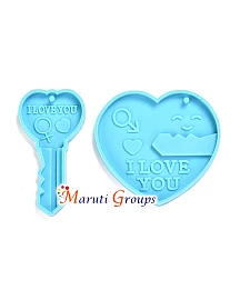 I Love YOU Lock and Key Silicone Mould