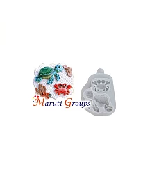 Turtle and Crub Silicone Mould - 9cm x 7.5cm
