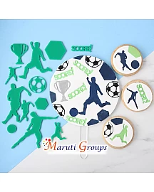SCORE! Soccer / Football elements Biscuit Stamp Cookie Cutter & Embosser /  DIY Stamp Size : 23cm x 13cm