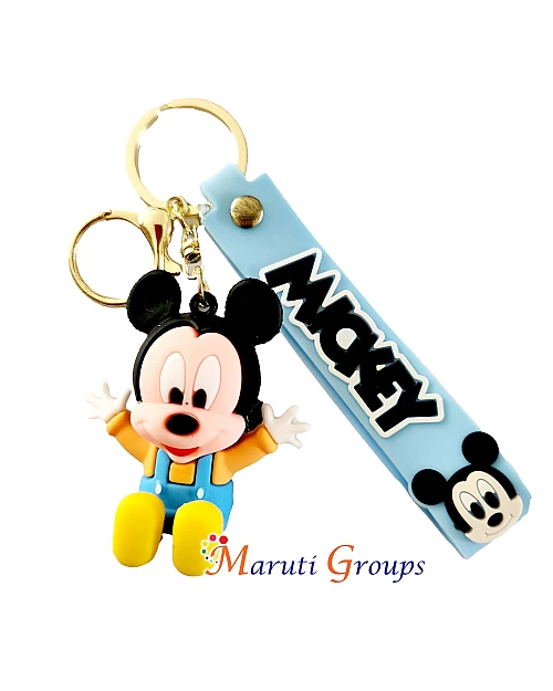 Baby Mickey Mouse Keyring - 3D Keyring (Baby Blue, 7cm x 5cm)