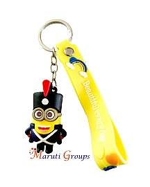 Minions (Amy) - 3D Keyring (Small Size, 4cm x 4cm, Blue, Design 1)