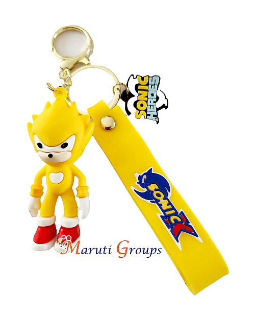 Sonic The Hedgehog Keyring - 3D Keyring (Yellow, Design 2)