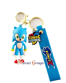 Sonic The Hedgehog Keyring - 3D Keyring (Blue, Design 3)