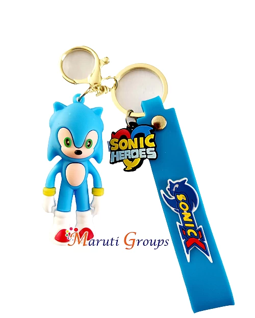 Sonic The Hedgehog Keyring - 3D Keyring (Blue, Design 3)