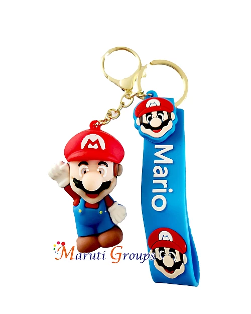 Super Mario Keyring - 3D Keyring (Blue, Design 3)