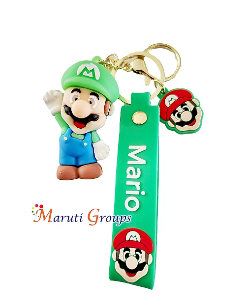 Super Mario Keyring - 3D Keyring (Green, Design 1)